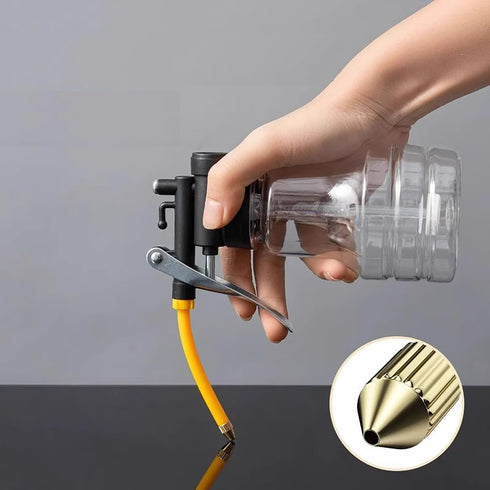 szdealhola Manual Machine Engine Lubricants Oil Can Pump Oiler Transparent Tank Bendable Flexible Spout