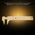 Handy Sliding Double Scales Vernier Caliper Ruler, Measuring Tool mm/inch, Brass Pocket Ruler 100mm