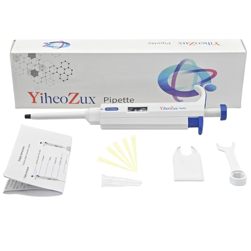 Adjustable Volume Pipette 20-200ul, Single Channel Manual Variable Lab Micro Pipette for High Accuracy