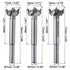uxcell Forstner Wood Boring Drill Bits 17mm 18mm 19mm Dia. Hole Saw Carbide Alloy Steel Tip Round Shank Cutting for Hinge Plywood Wood Tool 3in1 Set
