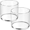 MaxGear 2 Pack Clear Acrylic Cylinder Pen Holder, Round Pencil Cups for Desk, Makeup Brush, Utensil Organizer