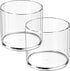 MaxGear 2 Pack Clear Acrylic Cylinder Pen Holder, Round Pencil Cups for Desk, Makeup Brush, Utensil Organizer