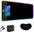 ToLuLu Wireless Charging RGB Gaming Mouse Pad, 15W LED Mouse Mat with 30W Charger, Large Mousepad with Wrist Support,