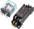 uxcell a13060500ux0313 AC 12V Coil 8 Pin Electromagnetic Power Relay with Base, Black