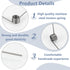 BENECREAT 30pcs Stainless Steel Torsion Spring, 3.5mm Wire Diameter, 90° Deflection Spring Assortment for DIY