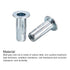 uxcell M8 Multi-Grip Rivet Nuts, 25pcs Pre-Bulbed Shank Flat Head Threaded Insert Nut, Carbon Steel for Construction