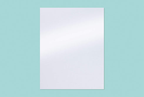White Shimmer Paper - 100-Pack Metallic Paper, 120 GSM, Paper Crafting Supplies, Perfect for Flower Making, Ticket, Invitation, Stationery, Scrapbook Use, Printer Friendly, 8.5 x 11 Inches by Bubbley
