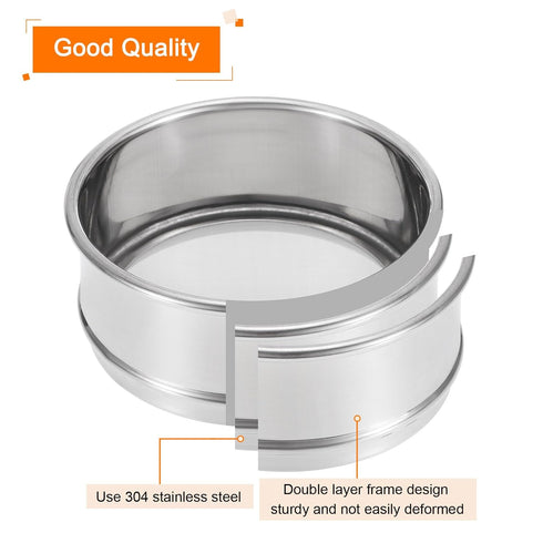 PATIKIL 250 Mesh Lab Sieve, 4" Diameter Test Sieve with 304 Stainless Steel Wire Cloth for Industrial Laboratory Use