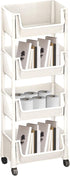 Generic Rolling Cart Organizer Mobile Storage Rack, Toy Bookshelf, Slim Book Organizer |