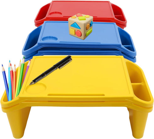 YUASDUU 6PCS Kids Lap Desk Tray, Plastic Activity Table Portable Activity Tray with