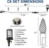 C6 200 66 8 Dazzle Bright Christmas String Lights, LED FT Waterproof Connectable String Lights with Timer, Modes