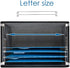 PRANDOM File Organizer Box - Set of 2 Collapsible Decorative Linen Filing Storage with Lids (Black)