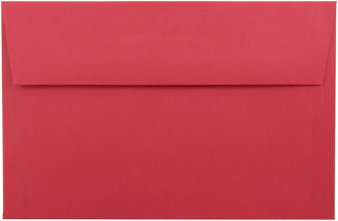 JAM PAPER A9 Colored Invitation Envelopes, 5 3/4 x 8 3/4, Red Recycled, 100 Pack