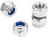 200 Pieces M3 x 0.5mm 304 Stainless Steel Self-Lock Nylon Inserted Hex Lock Nuts