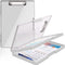 Clipboard with Storage, Heavy Duty Clip Boards 8.5x11 with 2 Storage Cases, Clear Top Panel Clipboards