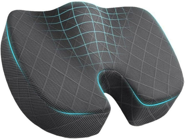 Generic Memory Foam seat Cushion, ergonomically Designed Orthopedic Coccyx Pillow, relieves Coccyx Pain,