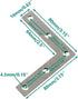 10 Pack (80x80mm) Stainless Steel L Shape Flat Corner Brace Bracket for Wood, Metal Fixing Joining Support Brace