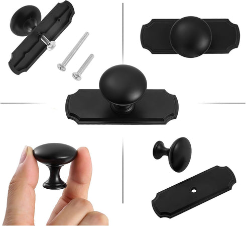 PILYON 2 Pack Cabinet Knobs Cabinet Door Knob Gold Black Bedside Table Handle Wardrobe Cabinet Drawer Zinc Alloy Knob