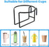 Pinsit 2Pack Shopping Cart Cup Holder, Rolling Cart Accessories, Portable Reusable Cup Holder with Bottom Bar