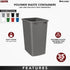 Rev-A-Shelf 35 Quart Polymer Replacement Trash Bin, Recycle Waste Container for Kitchen Cabinet Pullouts, Silver, 2