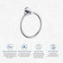 KBA1406) KIBI Circular Bathroom Towel Ring Wall-Mounted Hand Towel Holder, Solid Brass Construction, Rust-Resistant