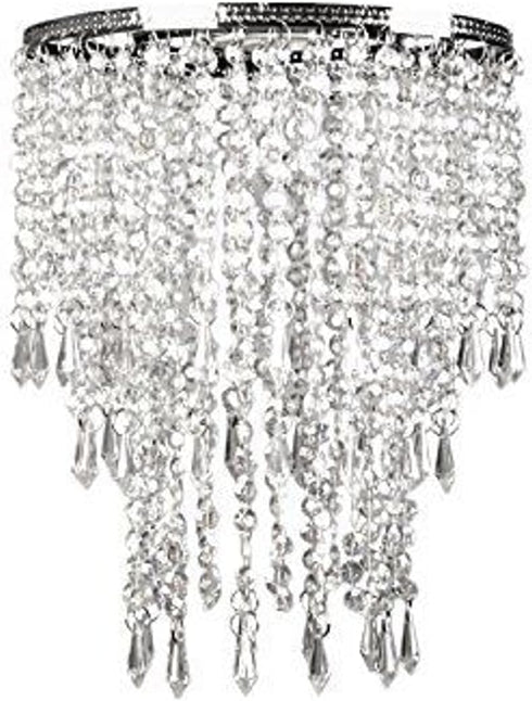 Tadpoles Faux Crystal Triple Layer Dangling Shade in Chandelier Style | 9"