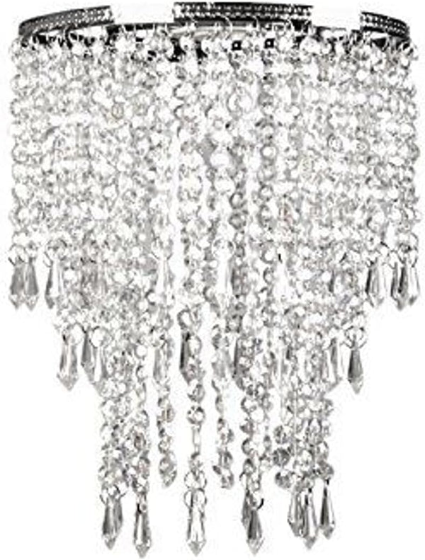 Tadpoles Faux Crystal Triple Layer Dangling Shade in Chandelier Style | 9"