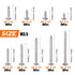 210-Pcs 304 Stainless Steel Round Pan Head Phillips Cross Wood Screws Assortment Kit, # 6 5/16'' to 1-1/2''
