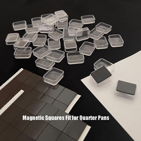 FCLUB Ultra-Thin Adhesive Magnets, 100Pcs Self-Adhesive Magnetic Squares for Crafts