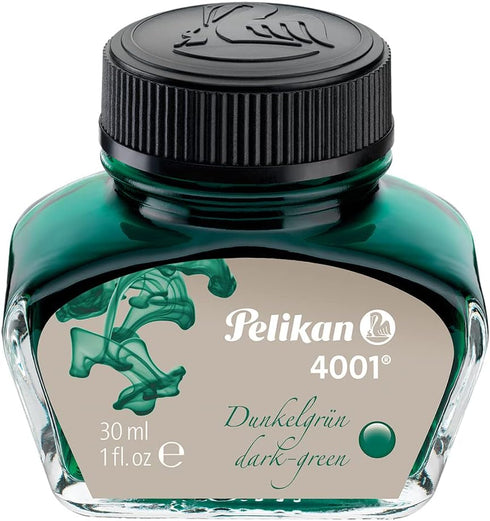 Pelikan 4001 Bottled Ink, Dark Green, 30ml, 1 Each (300056) for Fountain Pens