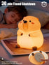 KidoYean 3 Dimmable Cute Groundhog Night Light, Squishy Groundhog Novelty Animal Lamp, Level Nursery Nightlight