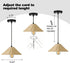 Set 2,Farmhouse 10.65 TERLEENART Hard Wired Rattan Pendant Lights of Coastal Woven Wicker Ceiling Light with Cone