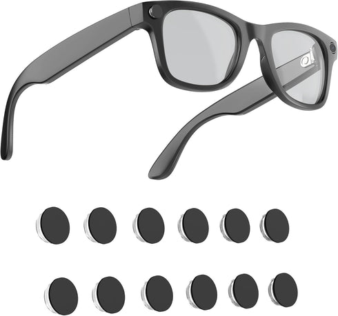 AMVR 12Pcs LED Light Bloking Stickers Compatible with Ray-Ban Meta Wayfarer/Skyler/Headliner/Oakley Meta HSTN