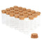 24PCS 30ml Clear Flat Glass Test Tubes with Cork Stoppers for Bath Salt, Candy Storage, Scientific Experiments, and