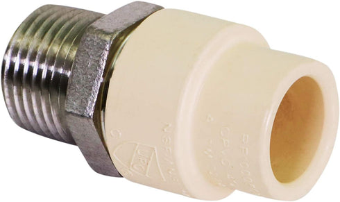 Supply Giant TTDQN056 Male x CPVC Adapter Transition Pipe Fitting, 3/4 in Stainless Steel