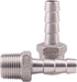 DERNORD Stainless Steel 3/8" Hose Barb x 3/8" NPT Male Pipe Fitting, Pack of 2 for Home Brew