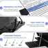 Desktop Document Holder Stand, 7 Adjustable Positions, Black Metal File Organizer for Typing, Speech, Reading