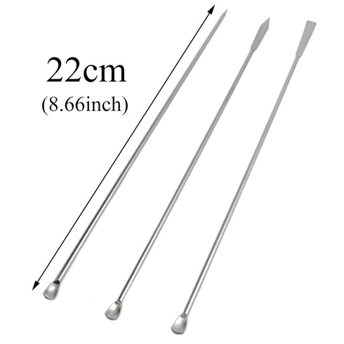 1Set Stainless Steel Micro Lab Spatula Sampling Scoop - Laboratory Supplies Pack of 5