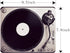 Gaming Mouse Pad, Vintage Turntable Playing Black Vinyl Top View, Non-Slip Rubber for Computers, 9.5 x 7.9 Inch