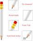 Outus White Golf Pocket Pencils with Eraser - 72 Pieces, Hexagon Shaped, Non-Toxic for Parties and Classroom
