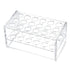 YOKIVE Tube Rack Holder, Acrylic Test Tube Rack for 10ml and 15ml Lab Test Tubes, Clear with 18-Sockets