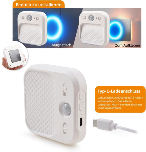 3 Dimming, Closet 2026 DAMI Motion Sensor Night Lights Rechargeable with Timer, Battery Cabinet Light with Color
