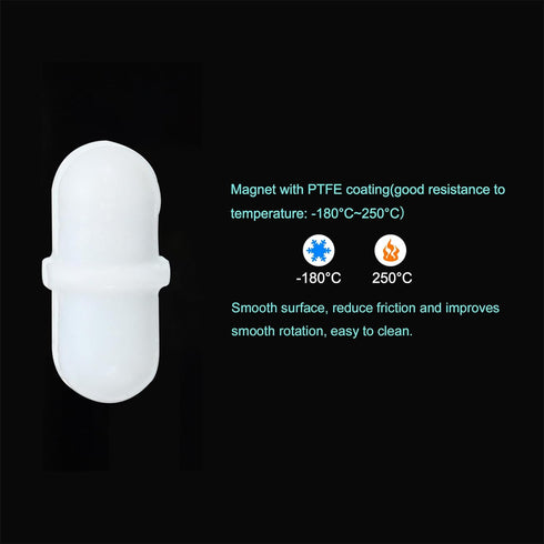 MECCANIXITY Magnetic Stirrer Mixer, 10mm PTFE Coating Stir Bar Rod for Laboratory, 10 Pcs