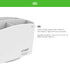 loukin Rotating Remote Control Holder, TV Remote Control Caddy with 5 Compartments, Spinning Desktop Holder, Pen Brush Stationery Organizer (White)
