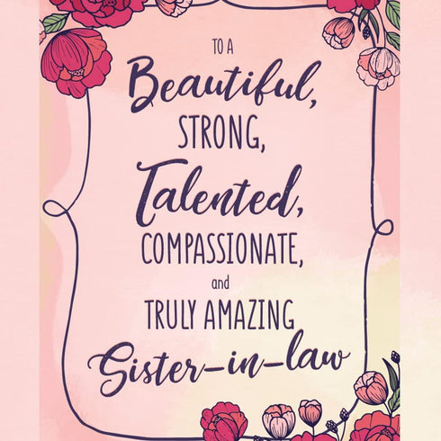 Prime Greetings Birthday Card for Sister In Law, Eco-Friendly, Thick Card Stock with Premium Envelope, 5in x 7.75in