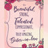 Prime Greetings Birthday Card for Sister In Law, Eco-Friendly, Thick Card Stock with Premium Envelope, 5in x 7.75in