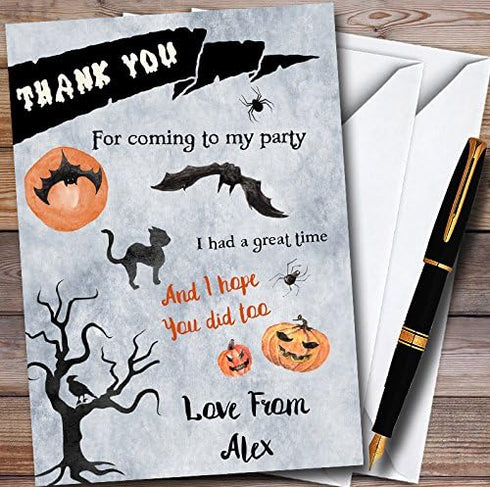 The Card Zoo Come If You Dare Scary Night Personalized Halloween Party Thank You Cards