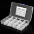 250pcs Round Head Solid Rivets, Knurled Shanks M2 M3 M4 M5 Stainless Steel Fasteners Assortment Kit