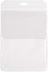 (100, 6.30 inch 9.45 inch) Clear Window Half White Plastic Resealable Bags with Butterfly Hang Hole for Jewelry