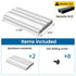 Muzata HL12 LED Handrail Accessories, 2 Pack Aluminum Extension Connector, High Strength Fittings